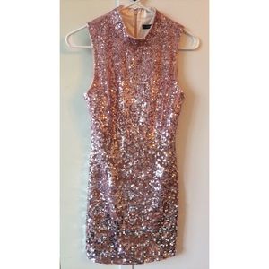 Pink Sequin French Connection Mini Dress (NWT)